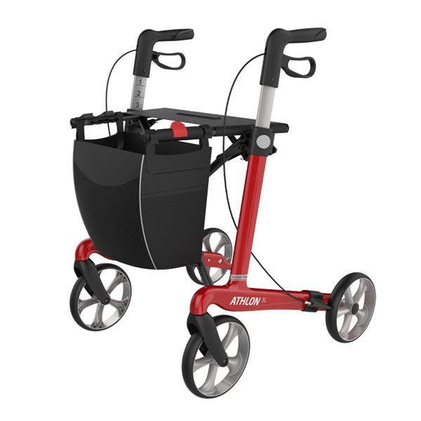 Grote foto rollator athlon carbon fiber frame rood diversen rolstoelen