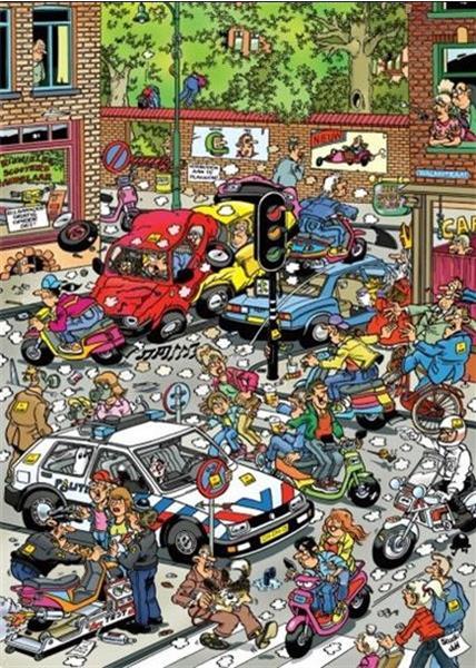 Grote foto legpuzzel jan van haasteren verkeerschaos 500 stukjes kinderen en baby puzzels