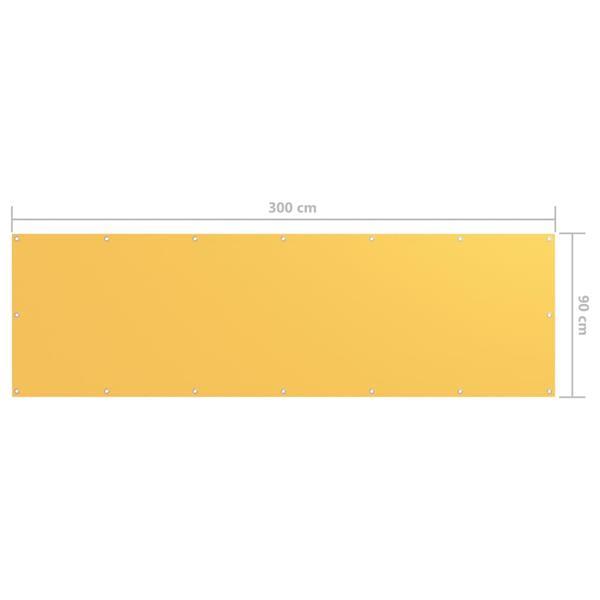 Grote foto vidaxl cran de balcon jaune 90x300 cm tissu oxford tuin en terras overige tuin en terras