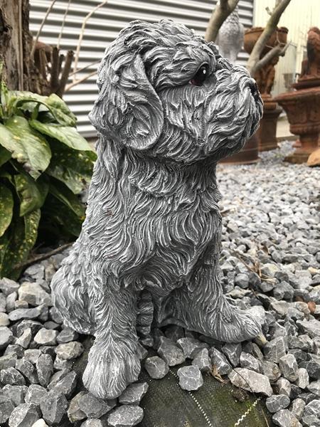 Grote foto beeld van een shihtzu gaaf honden figuur tuin en terras tuinbeelden en tuinkabouters