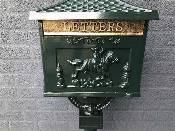 Grote foto staande brievenbus postbus groen engelse stijl tuin en terras tuindecoratie