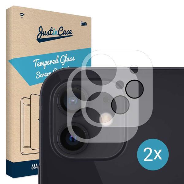 Grote foto just in case tempered glass apple iphone 12 camera lens 2 st telecommunicatie tablets