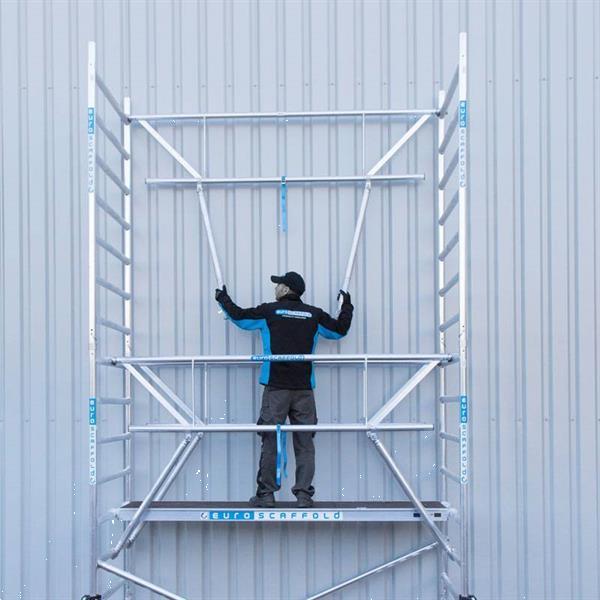 Grote foto rolsteiger standaard 75x305 7 2m werkhoogte enkele voorloopl doe het zelf en verbouw ladders en trappen