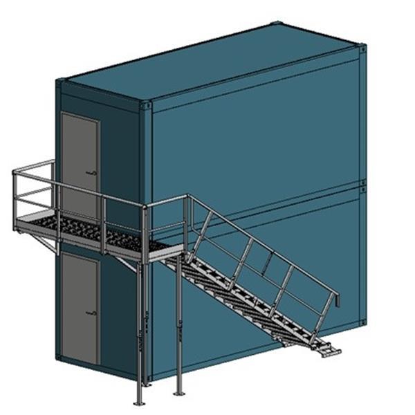 Grote foto containertrap staal 2.3 doe het zelf en verbouw ladders en trappen