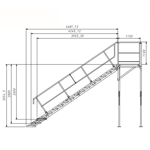 Grote foto containertrap staal 2.3 doe het zelf en verbouw ladders en trappen