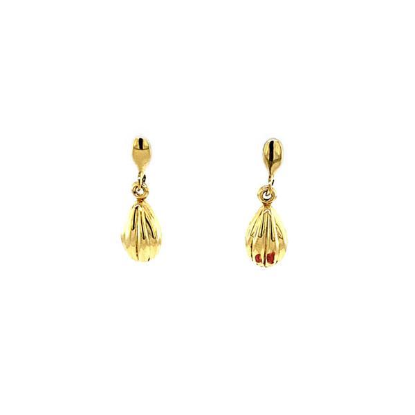 Grote foto gouden oorstekers met hanger 14 krt 57.5 sieraden tassen en uiterlijk oorbellen