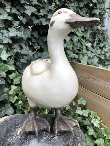 Grote foto tuinbeeld van een eend leuk beeld polyresin tuin en terras tuinbeelden en tuinkabouters