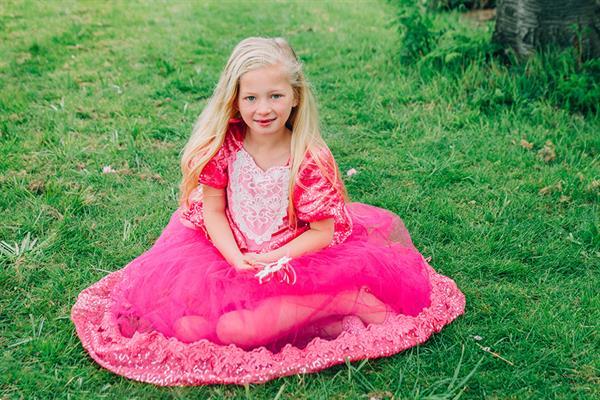 Grote foto cinderella roze prinsessenjurk verkleedjurk gratis acc kleding dames verkleedkleding