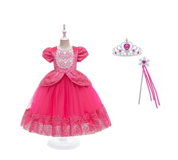 Grote foto cinderella roze prinsessenjurk verkleedjurk gratis acc kleding dames verkleedkleding