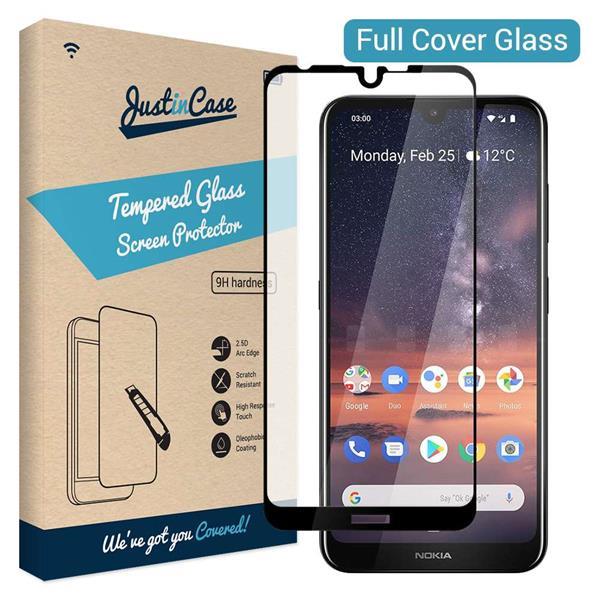 Grote foto just in case full cover tempered glass nokia 3.2 black telecommunicatie tablets