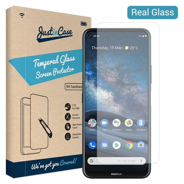 Grote foto just in case tempered glass nokia 8.3 telecommunicatie tablets