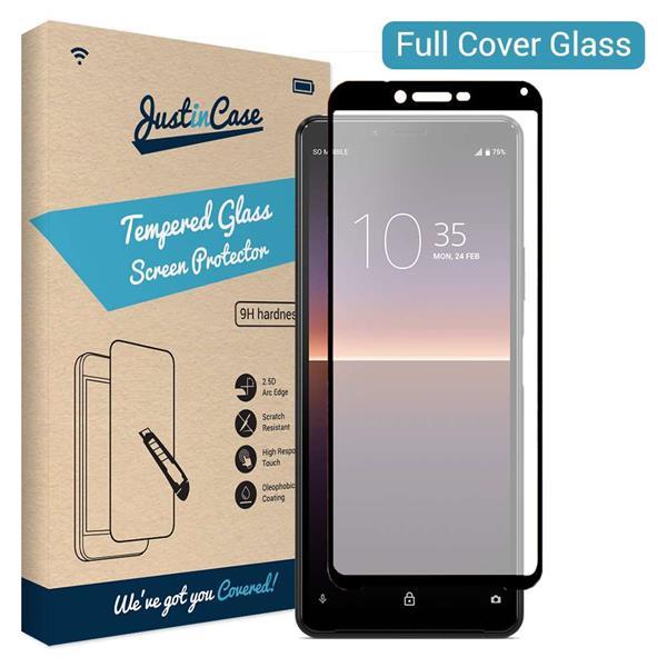Grote foto just in case full cover tempered glass sony xperia 10 ii bl telecommunicatie tablets