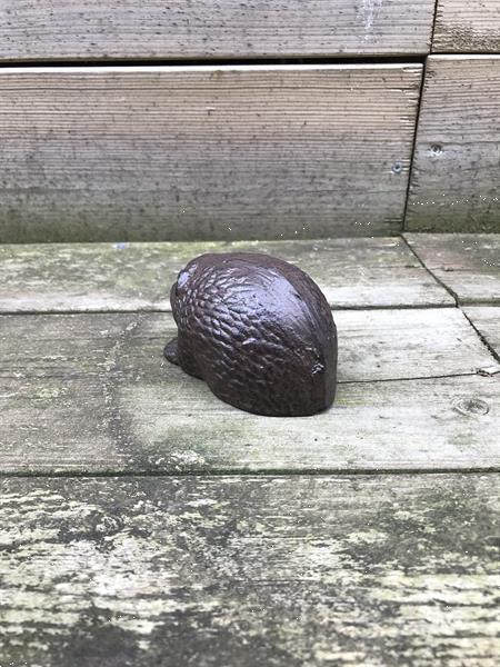 Grote foto egel beeld gietijzer fraai dierenbeeld tuin en terras tuinbeelden en tuinkabouters