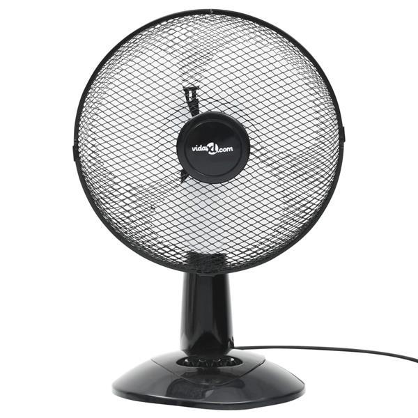 Grote foto vidaxl tafelventilator 3 snelheden 40 w 30 cm zwart witgoed en apparatuur ventilatoren en airco