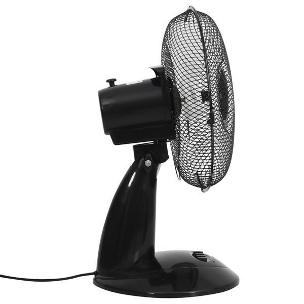 Grote foto vidaxl tafelventilator 3 snelheden 40 w 30 cm zwart witgoed en apparatuur ventilatoren en airco