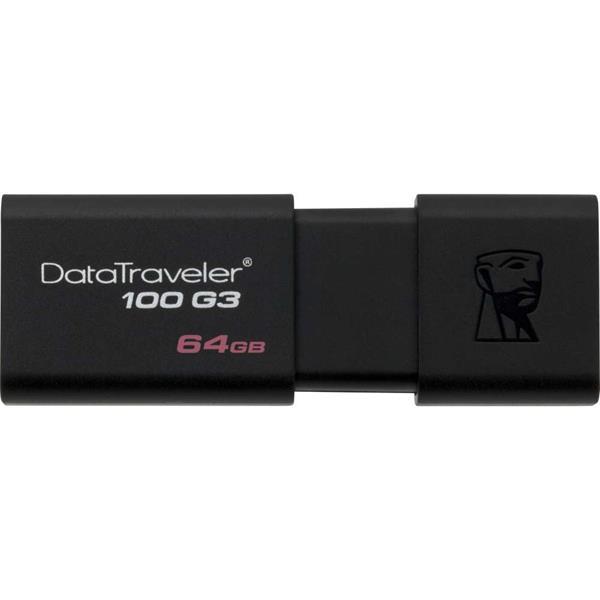Grote foto kingston datatraveler 100 g3 64gb usb stick 3.0 flash drive audio tv en foto onderdelen en accessoires