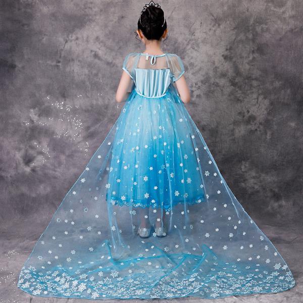 Grote foto frozen elsa blauwe prinsessenjurk accessoires kleding dames verkleedkleding