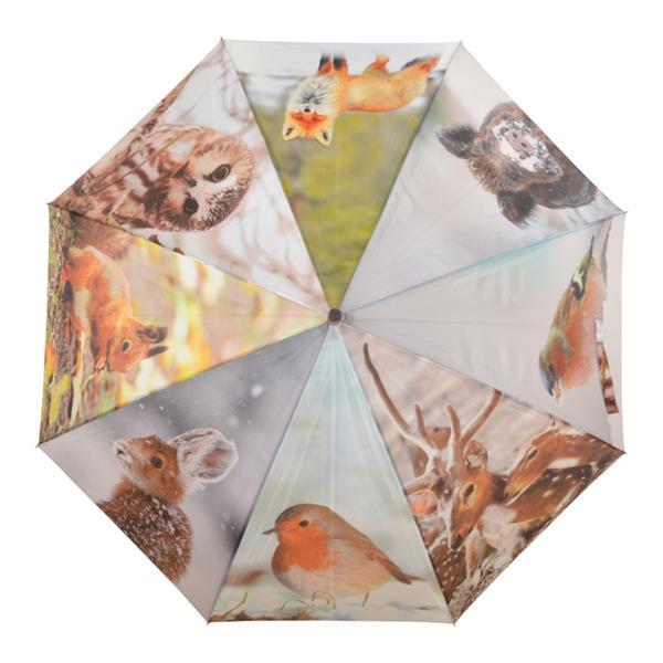 Grote foto paraplu winter bosdieren kleding dames sieraden