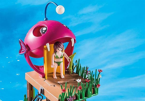 Grote foto playmobil family fun 70609 water park met glijbanen kinderen en baby duplo en lego