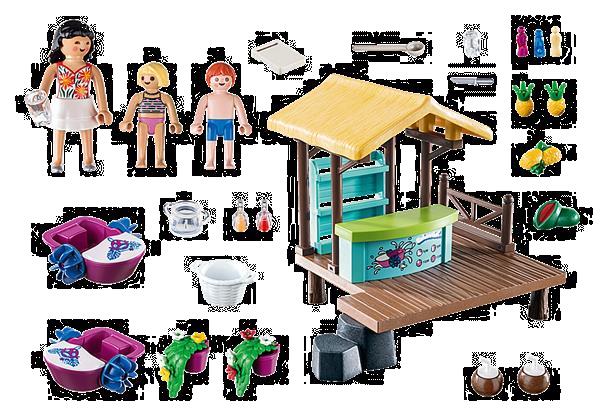 Grote foto playmobil family fun 70612 waterfietsen verhuur met sapbar kinderen en baby duplo en lego