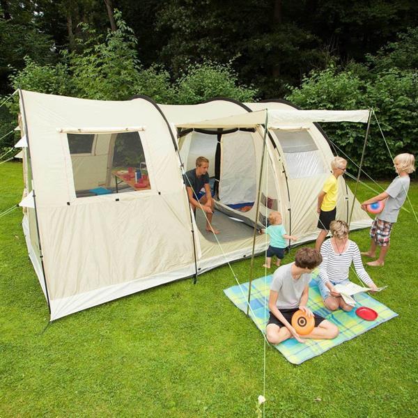 Grote foto bungalowtent tent familietent 6 personen camping caravans en kamperen tenten