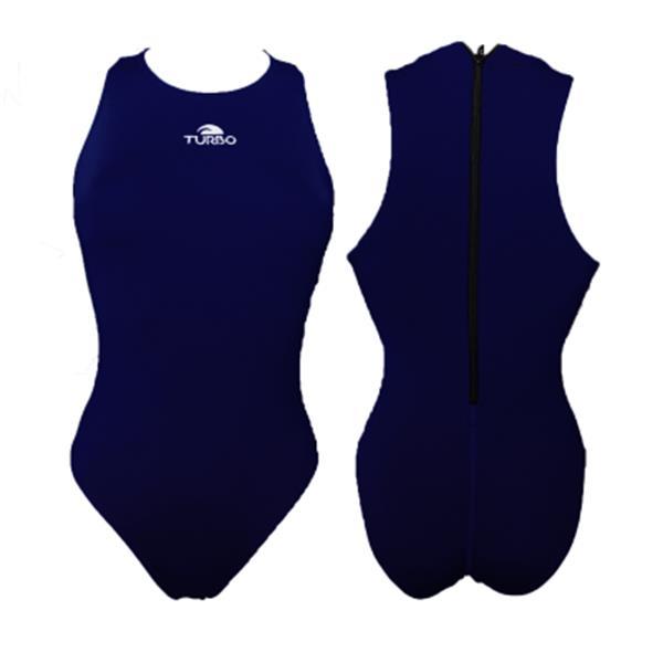 Grote foto special made turbo waterpolo badpak navy levertijd 6 tot kleding dames badmode en zwemkleding