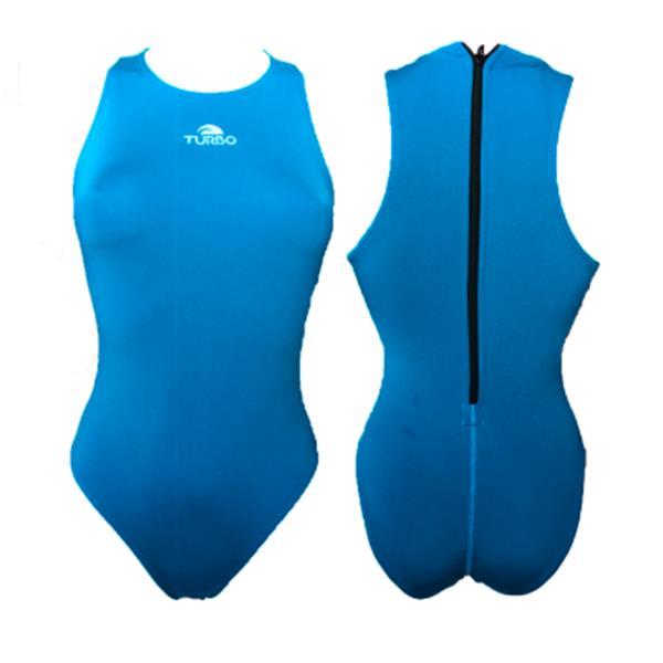 Grote foto special made turbo waterpolo badpak turquesa levertijd 6 kleding dames badmode en zwemkleding