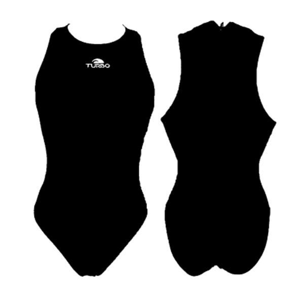 Grote foto special made waterpolobadpak turbo comfort zwart levertij kleding dames badmode en zwemkleding