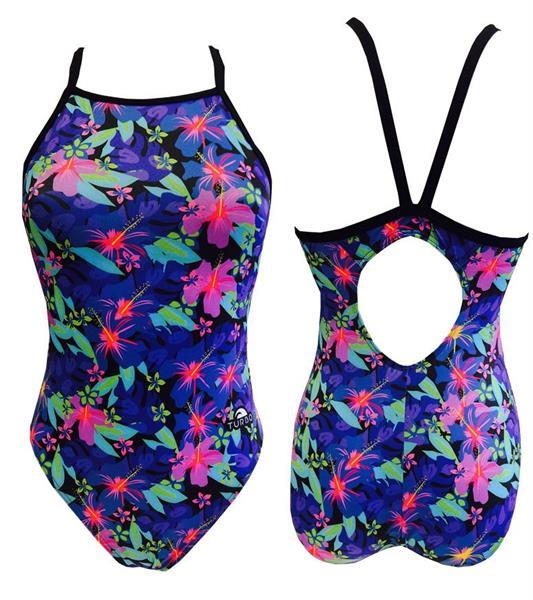 Grote foto special made turbo sportbadpak flower levertijd 6 tot 8 w kleding dames badmode en zwemkleding