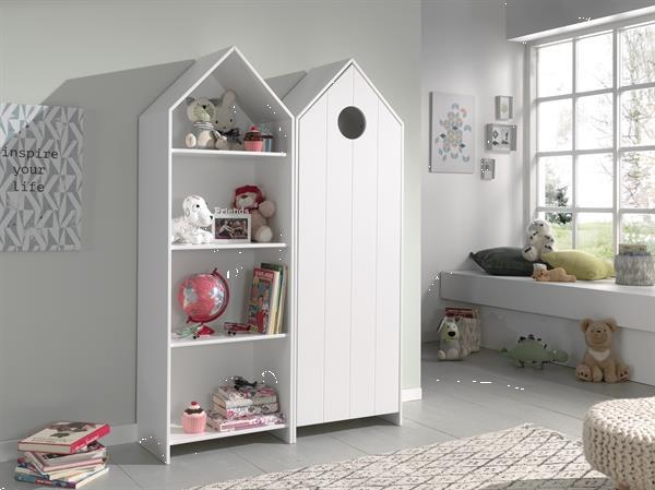 Grote foto casami huisbed peuterbed wit kinderen en baby complete kinderkamers