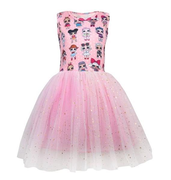 Grote foto lol surprise jurk prinsessen licht roze gratis haarband 3 kinderen en baby overige