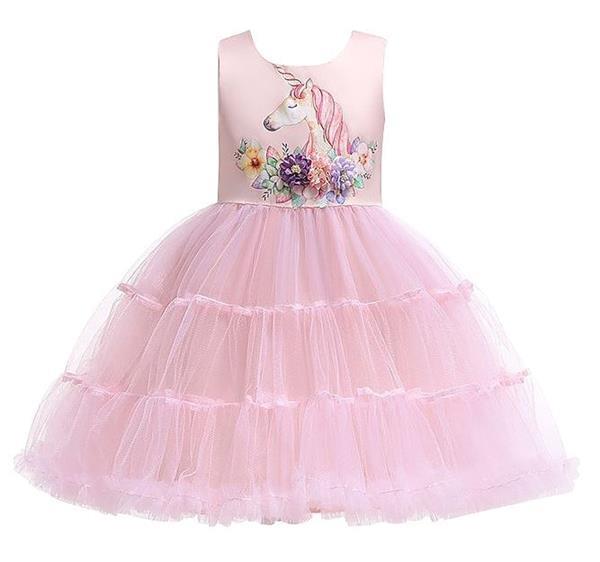 Grote foto eenhoorn unicorn jurk licht roze prinsessen gratis haarban kinderen en baby overige