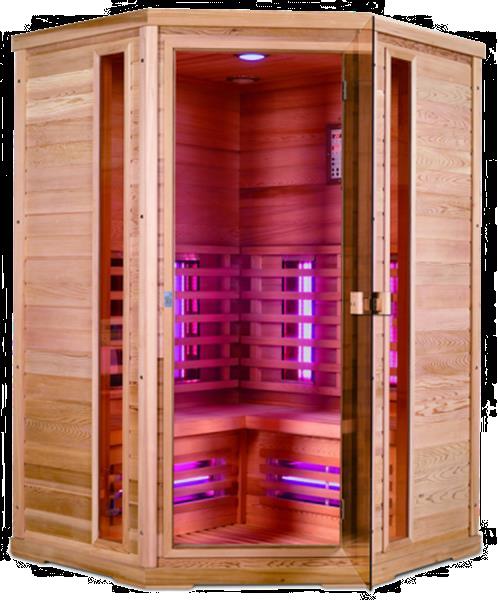Grote foto exclusive three b red cedar duo heater beauty en gezondheid sauna