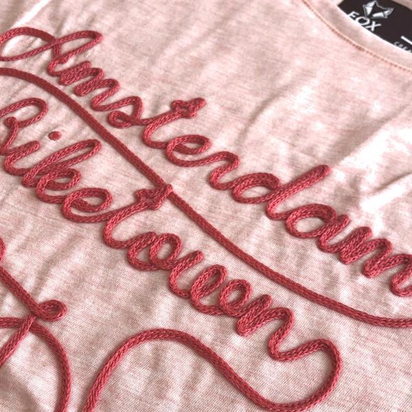 Grote foto fox originals amsterdam line bike t shirt roze dames kleding dames t shirts
