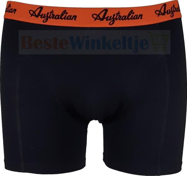 Grote foto australian heren boxers palmtree zwart oranje 2 pack m maat kleding heren ondergoed