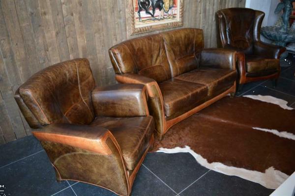 Grote foto buffelleren set van mol geurts antiek en kunst stoelen en banken