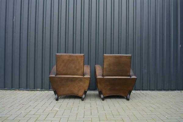 Grote foto schapenleren fauteuils antiek en kunst stoelen en banken