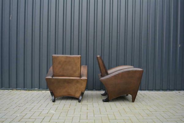 Grote foto schapenleren fauteuils antiek en kunst stoelen en banken
