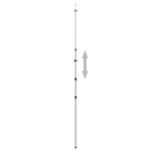 Grote foto vidaxl luifelstok telescopisch 102 260 cm aluminium caravans en kamperen kampeertoebehoren
