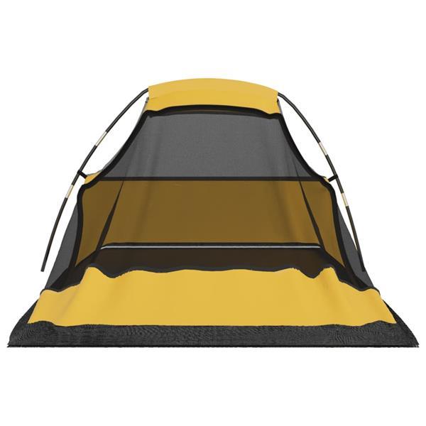 Grote foto vidaxl tent 317x240x100 cm geel caravans en kamperen kampeertoebehoren