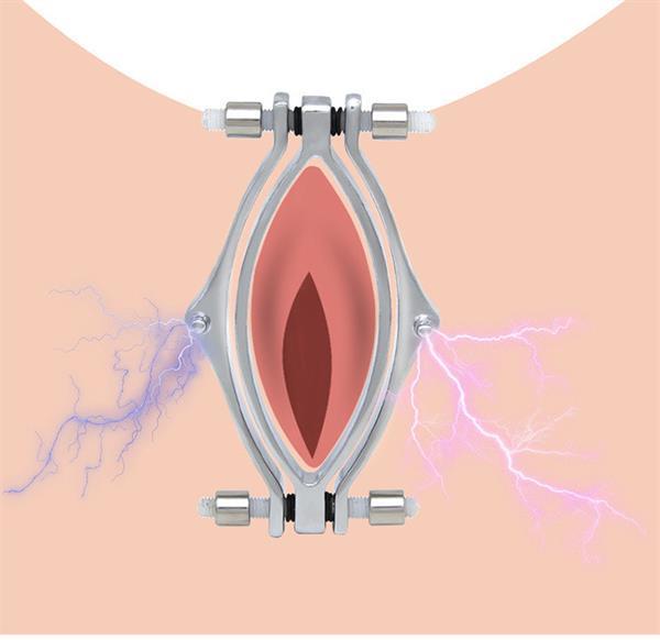 Grote foto elektronische schaamlipklem mobiele app erotiek electro sex