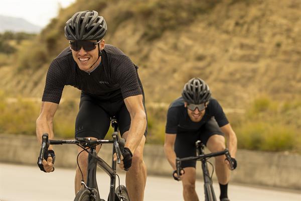Grote foto heren fietsshirt km weave zwart grijs motoren overige accessoires