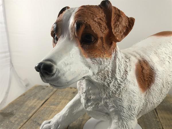 Grote foto beeld van een jack russel speels tuinbeeld tuin en terras tuinbeelden en tuinkabouters