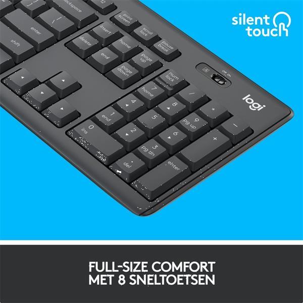 Grote foto mk295 silent wireless combo toetsenbord rf draadloos qwerty computers en software overige computers en software