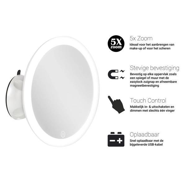 Grote foto smartwares iwl 60010 make up spiegellamp wit diversen verpleegmiddelen en hulpmiddelen