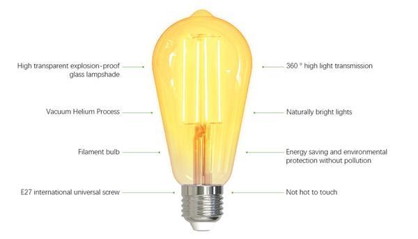 Grote foto mycket tuya led lamp e27 filament lamp warm licht di verzamelen overige verzamelingen