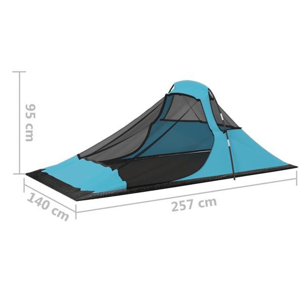 Grote foto vidaxl tent 317x240x100 cm blauw caravans en kamperen kampeertoebehoren