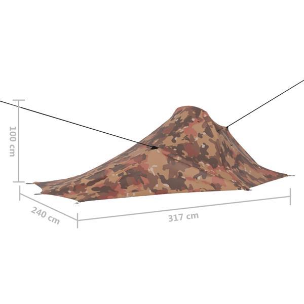 Grote foto vidaxl tent 317x240x100 cm camouflage caravans en kamperen kampeertoebehoren