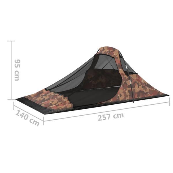Grote foto vidaxl tent 317x240x100 cm camouflage caravans en kamperen kampeertoebehoren