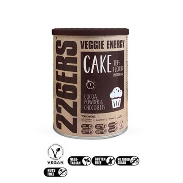 Grote foto 226ers veggie energy cake teff choco bits 480gr. beauty en gezondheid overige beauty en gezondheid